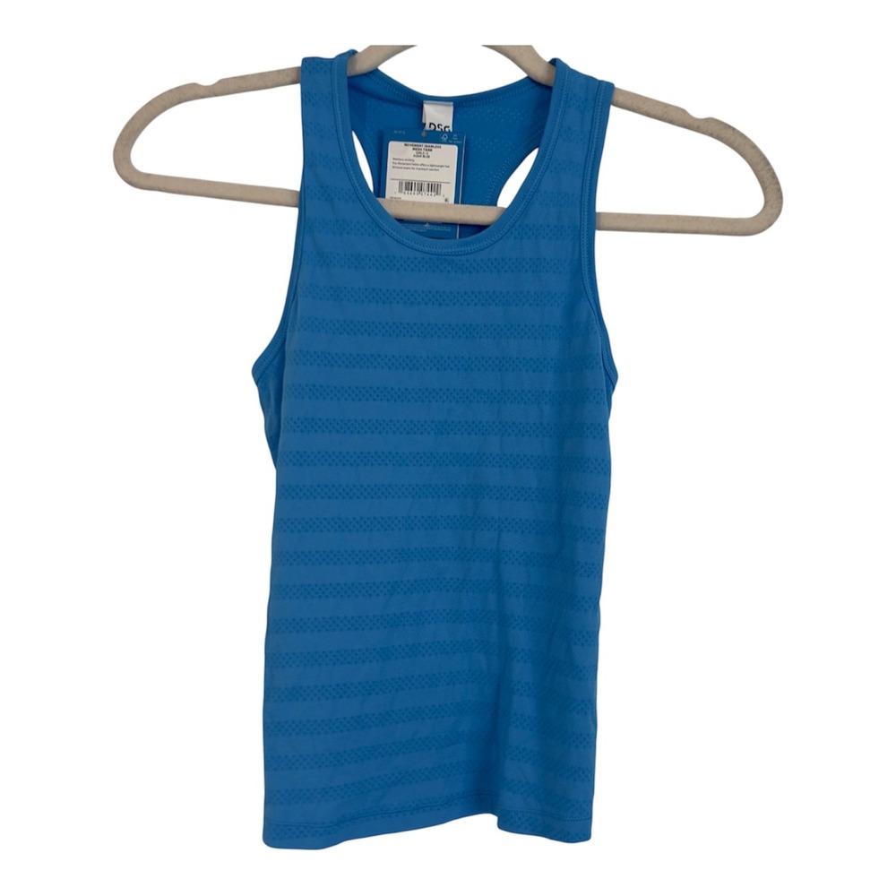 DSG Girls Aqua Blue Movement Seamless Mesh Tank Top Size S 8-9 DAG15109